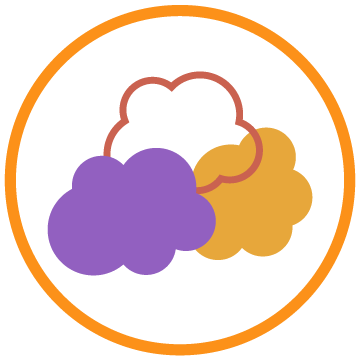 Icon representing cotton fabric and comfort.