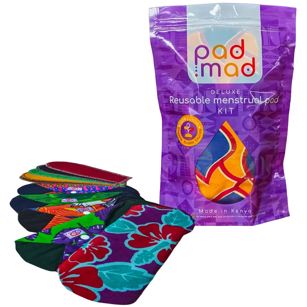 Padmad Deluxe Kit packaging displayed with the ten reusable products.